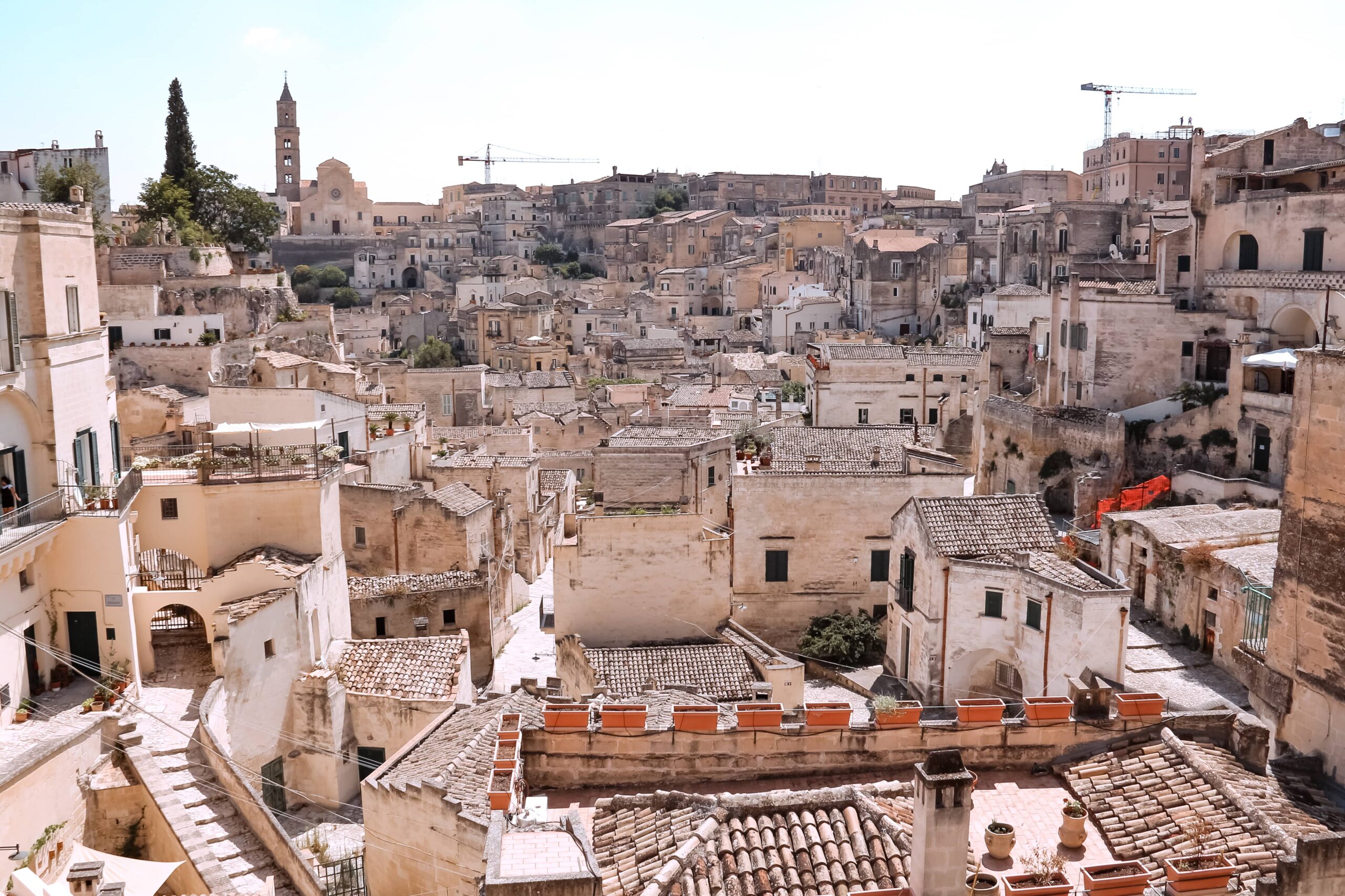 Best thing to do in Matera, ITaly Belvedere Luigi Verricchio viewpoint in Piazza Vittorio Veneto. View over MAtera's Sassi.