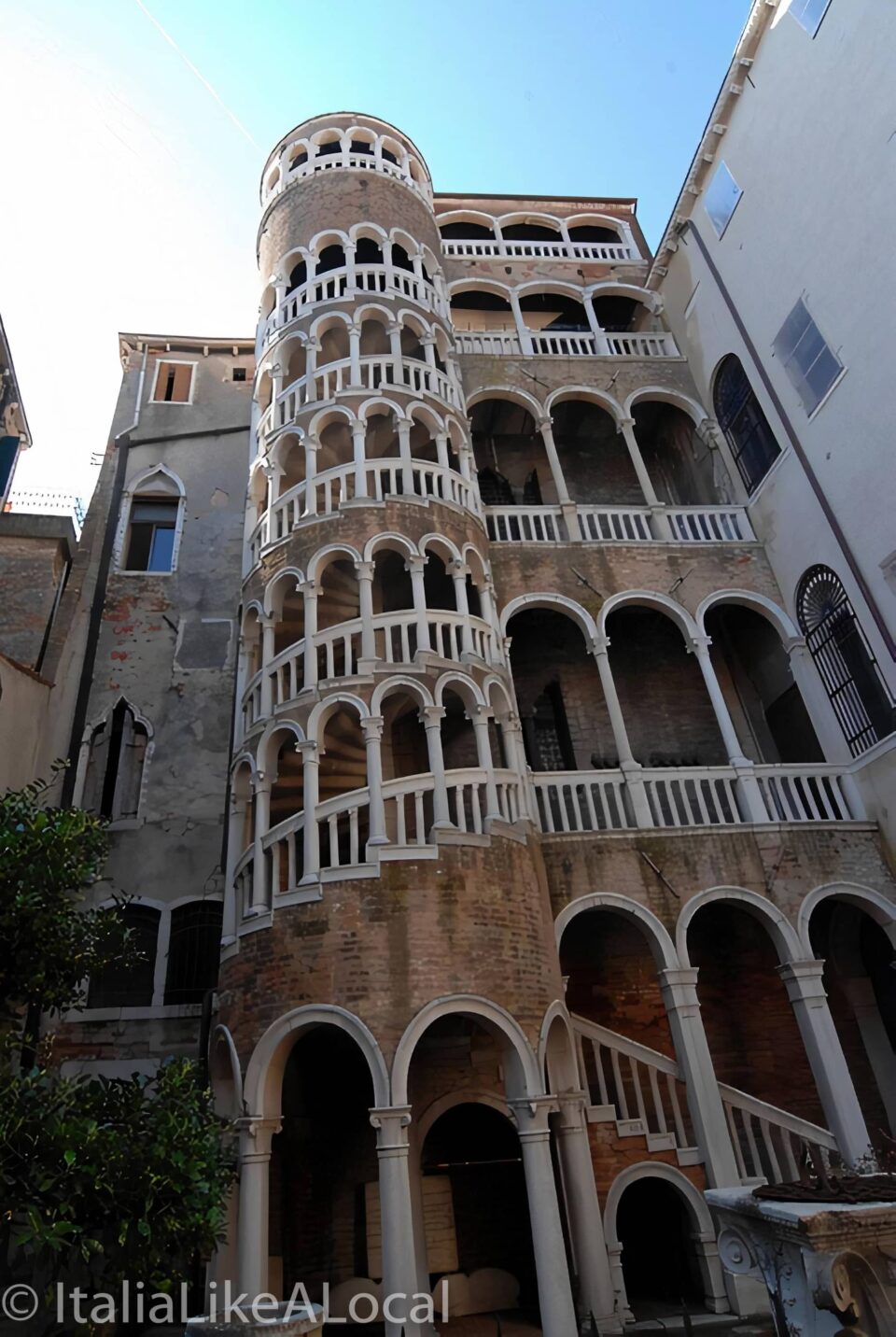 The Contarini del Bovolo spiral staircase resembling a snail hence the name Bovolo which is the venetian term for snails
